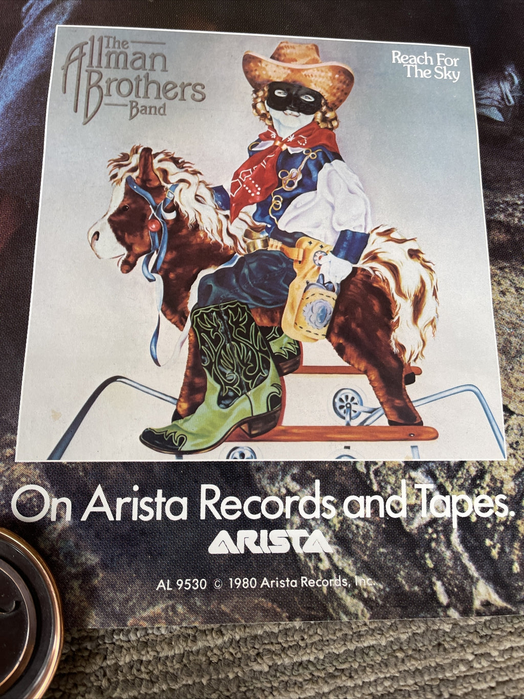 #23 ALLMAN BROTHERS BAND 1980 Reach For The Sky record Promo POSTER 24” X 36”1