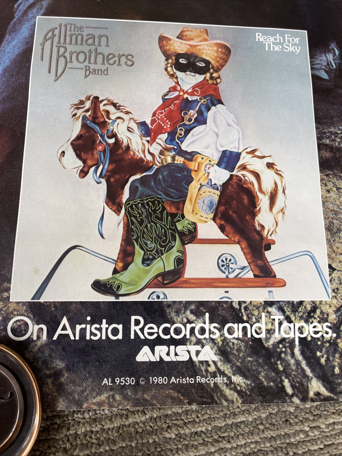 #23 ALLMAN BROTHERS BAND 1980 Reach For The Sky record Promo POSTER 24” X 36”1
