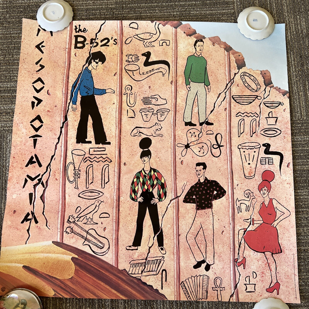 The B-52’s Mesopotamia 1982 Warner Bros Promo Poster Original Vintage #190
