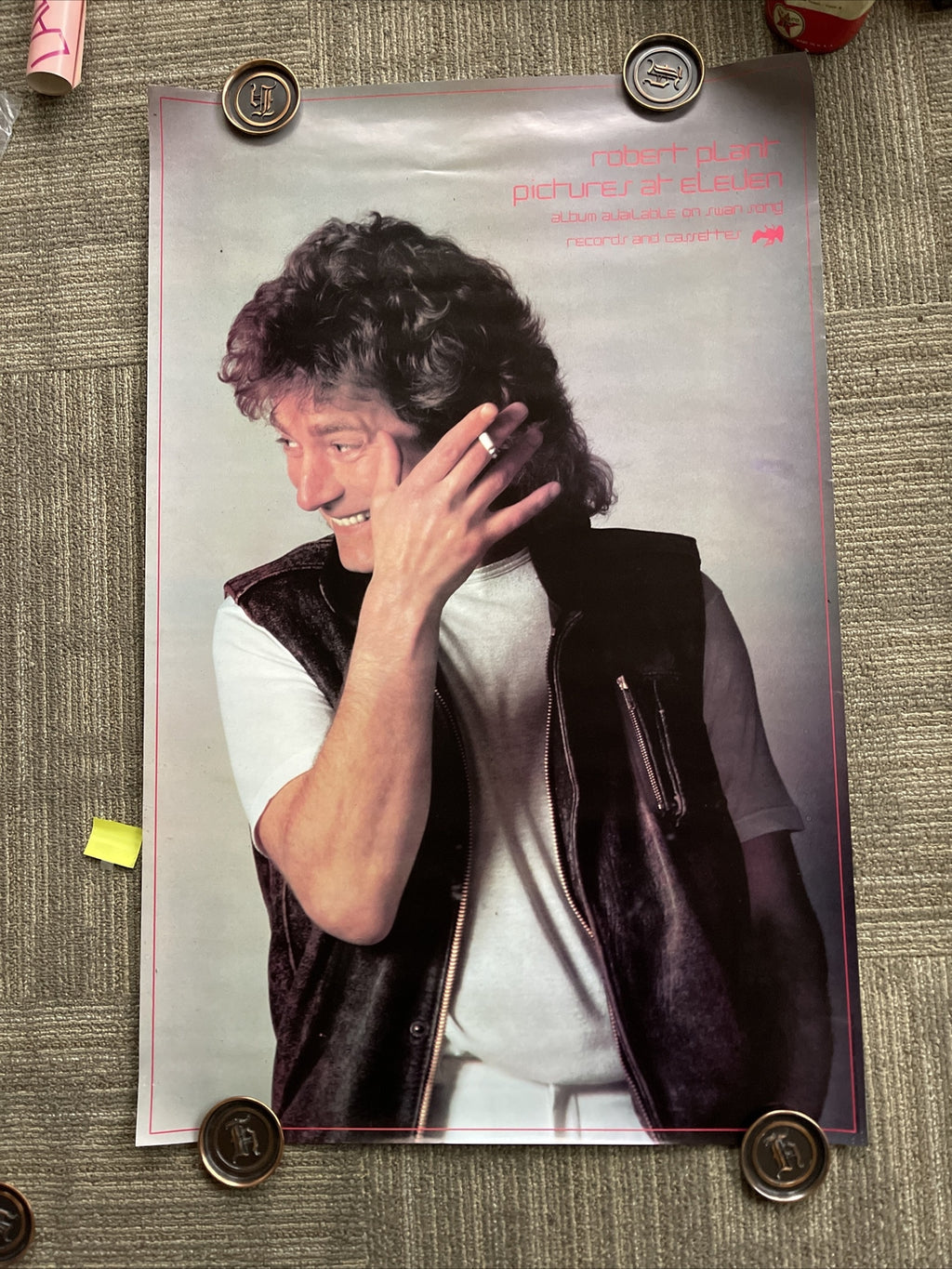 #198 1982  Robert Plant Record Store Promo Poster Pictures At Eleven 26” X 40”0