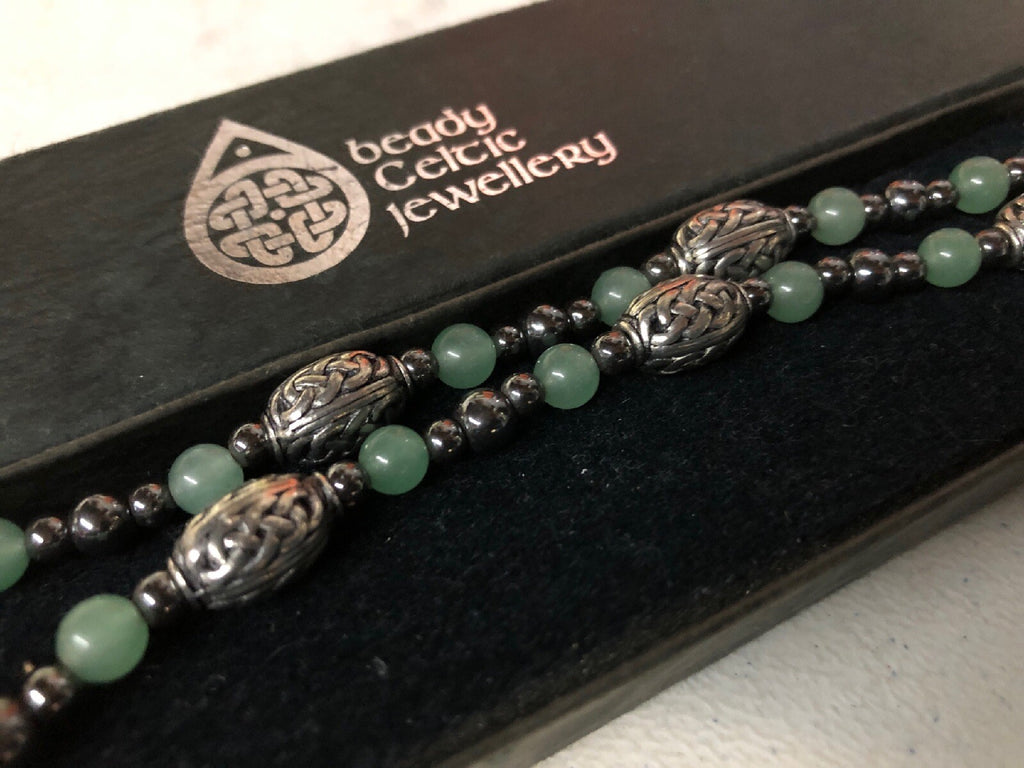 Spiritual bead baby celtic chrome viking heart necklace irish jewelry2