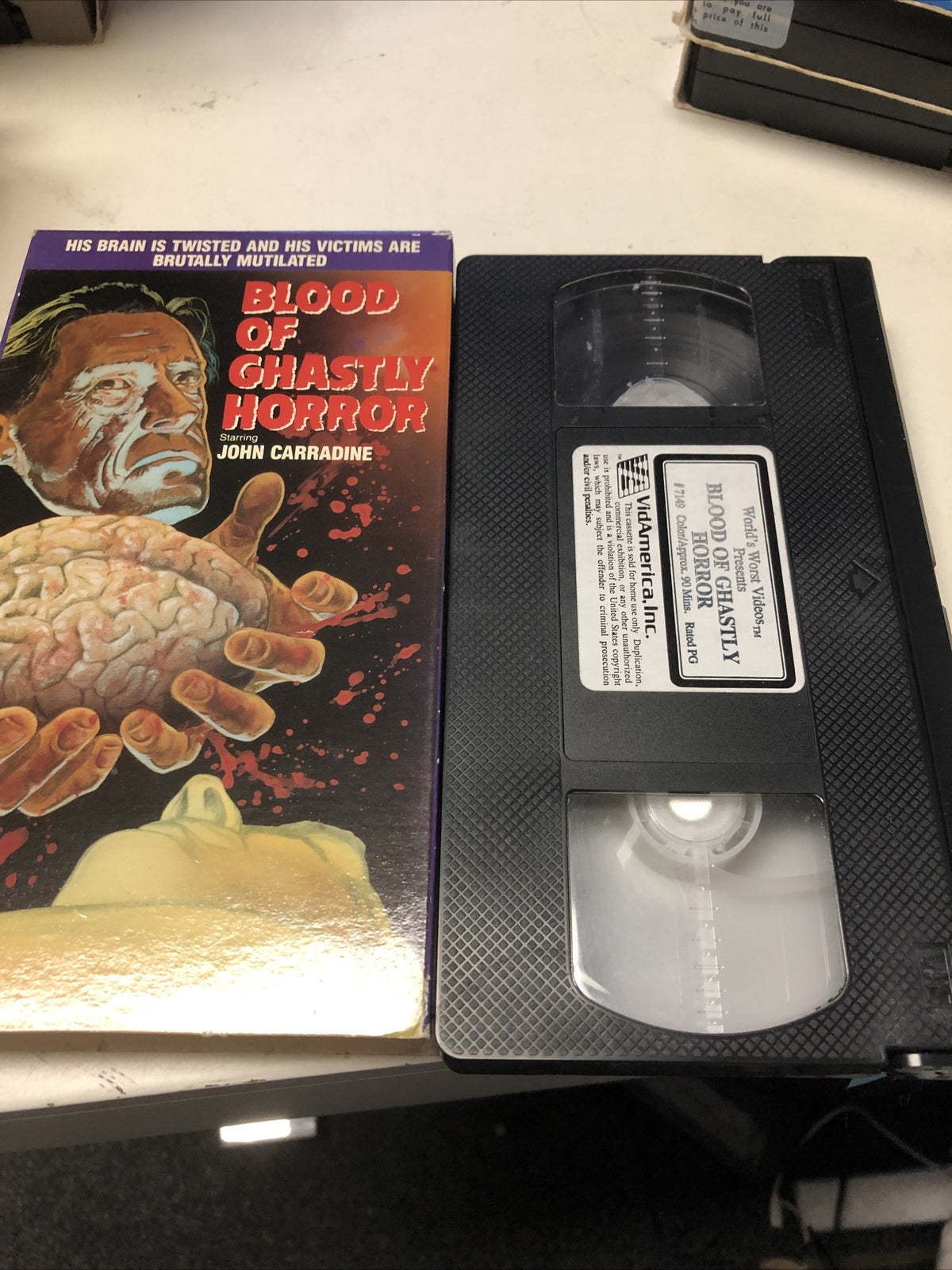 VHS BLOOD OF GHASTLY HORROR  - Rare Original 19752