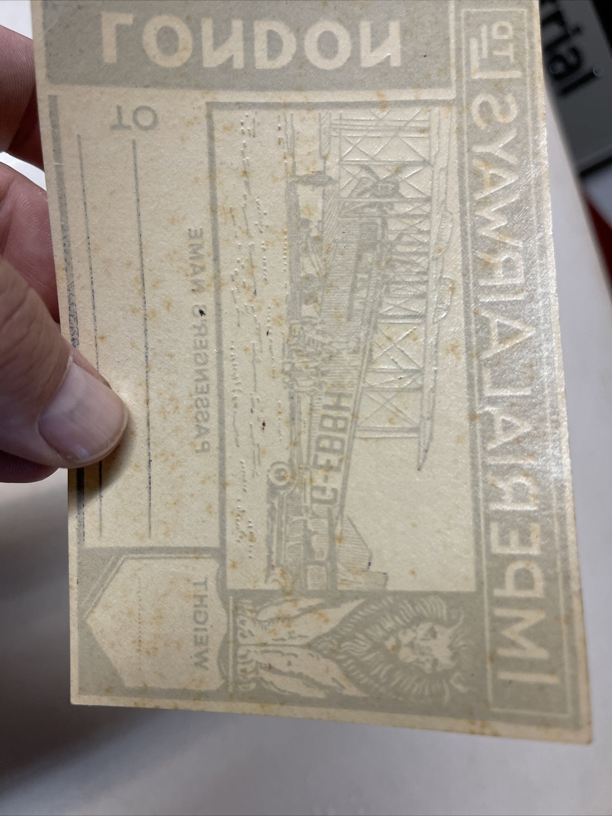 1928 Imperial Air Baggage Label Sticker 3x5”AIRLINETIMETABLE SCHEDULE Brochure2