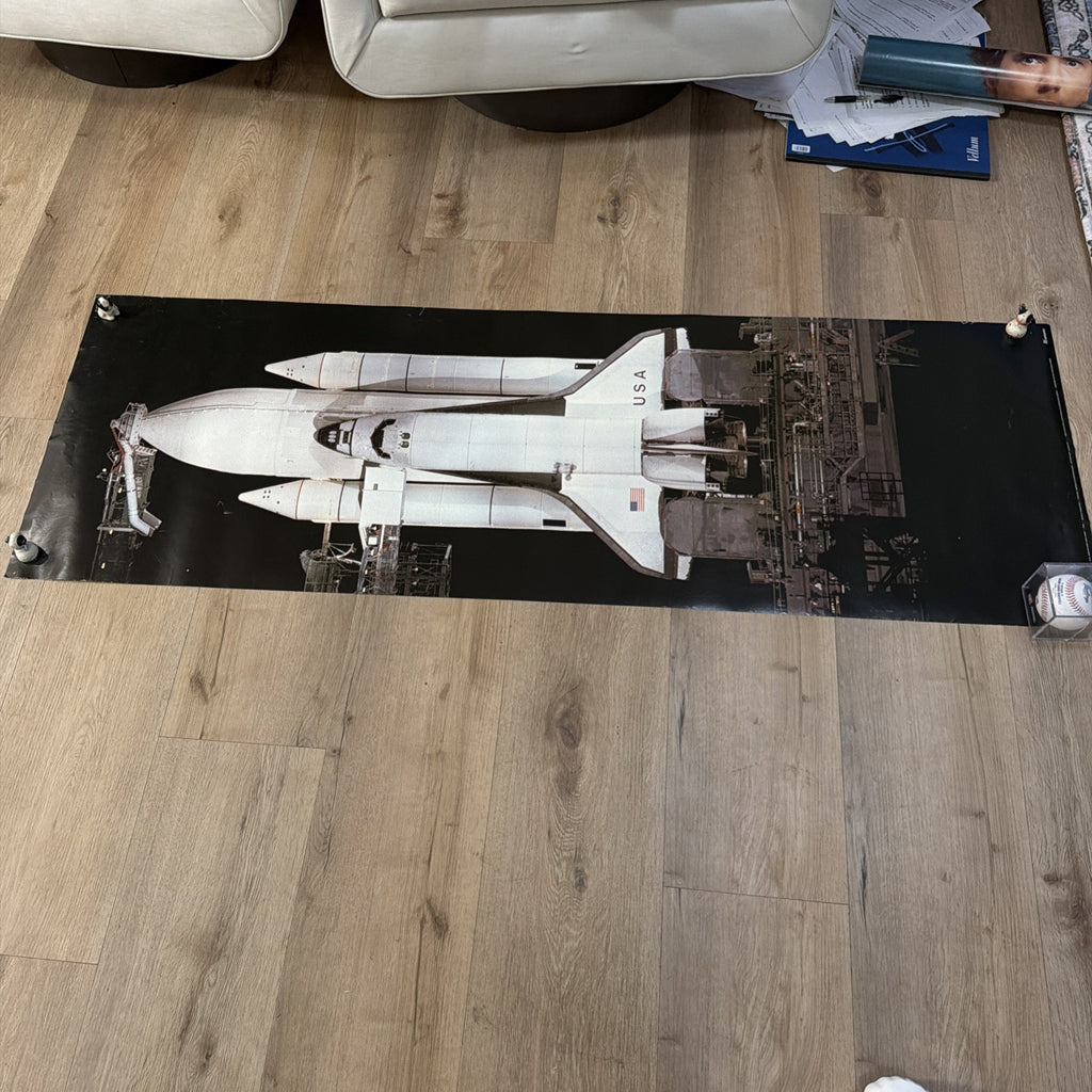 #77 1985 Large NASA Space Shuttle Door Size Poster  62” X 21”0