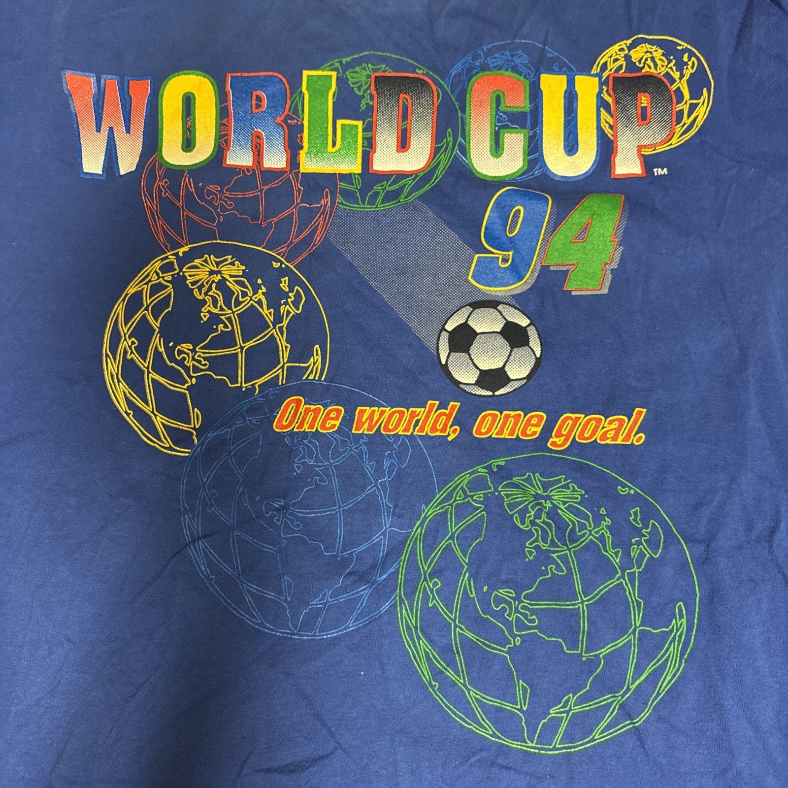 Vintage World Cup 1994 One World One Goal All Over Print American X-Large XL1