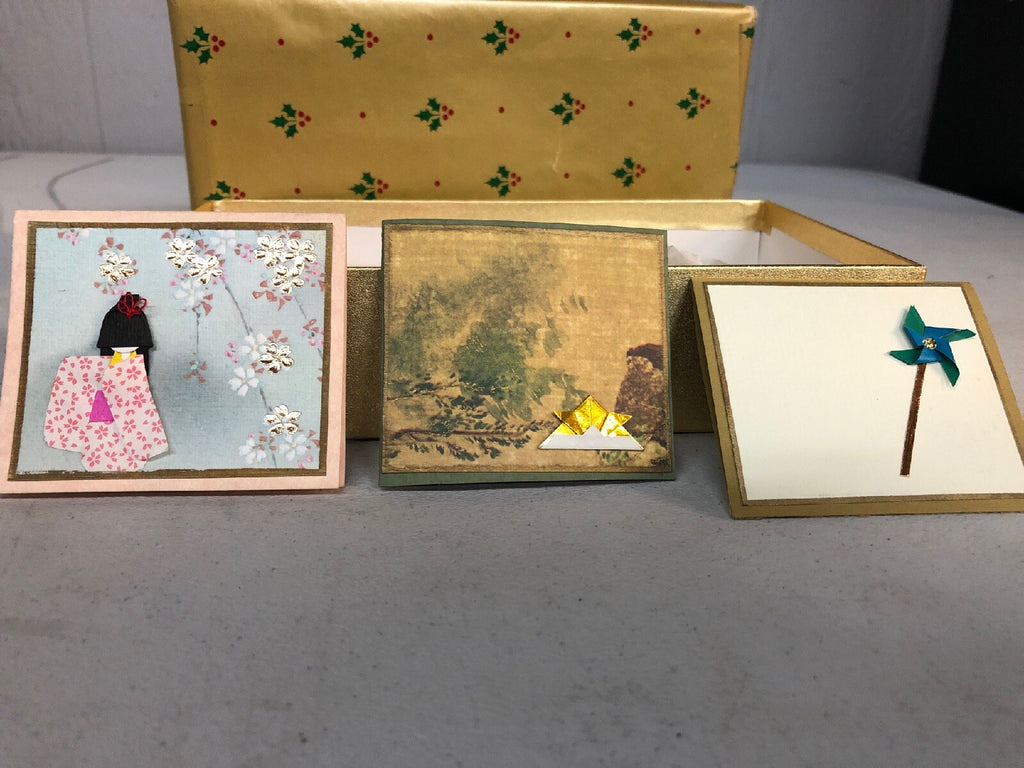 Japanese style 3D Greeting card Kyoto Sakura Kiyomizu 6 Card Set Mini Japan Card1