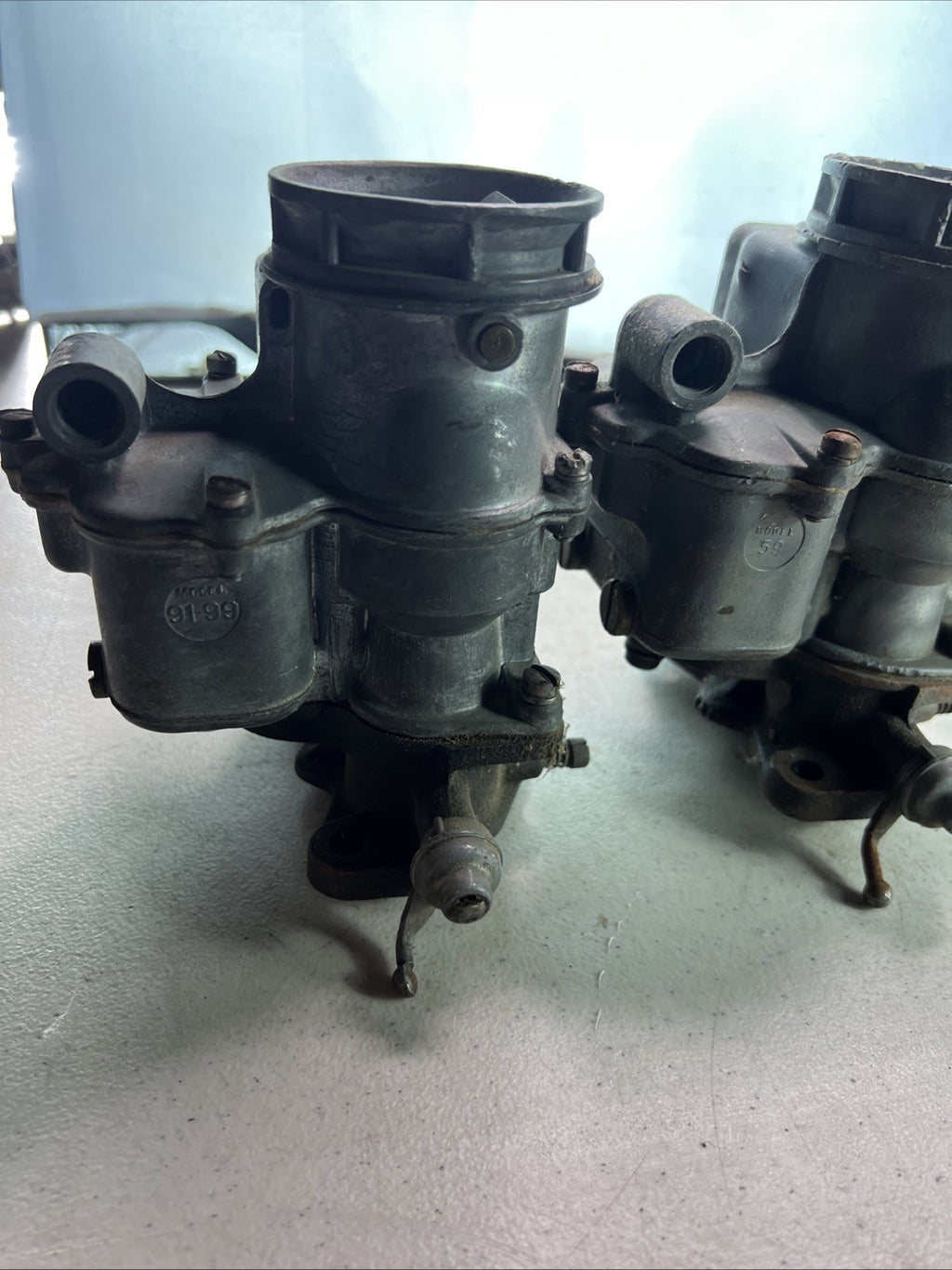 Vintage Hot Rod Ford 94 Carburetor Lot Of 3 Old School Parts Triple Deuce1