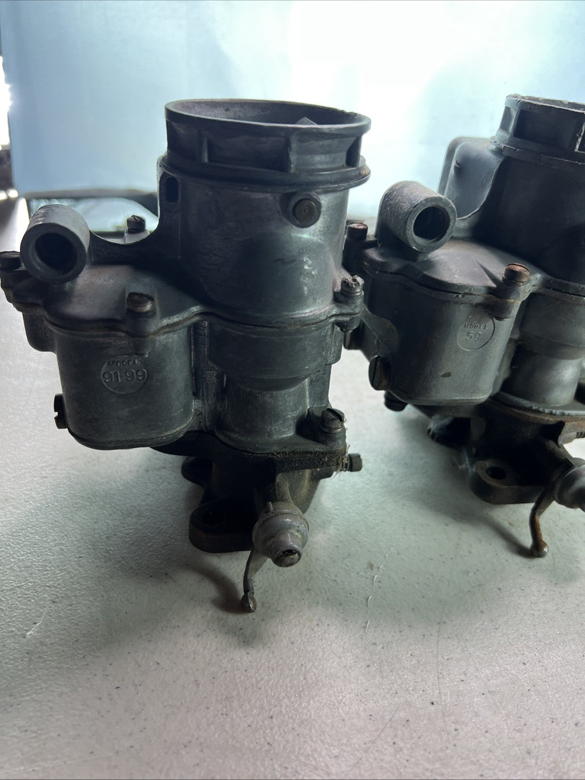 Vintage Hot Rod Ford 94 Carburetor Lot Of 3 Old School Parts Triple Deuce1