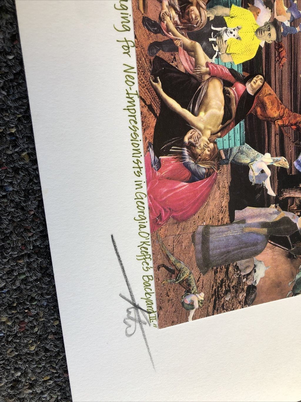 1991 Artist BARRY KITE Signed Art Print “Dinosaurs” Pop Art 14”x11”8
