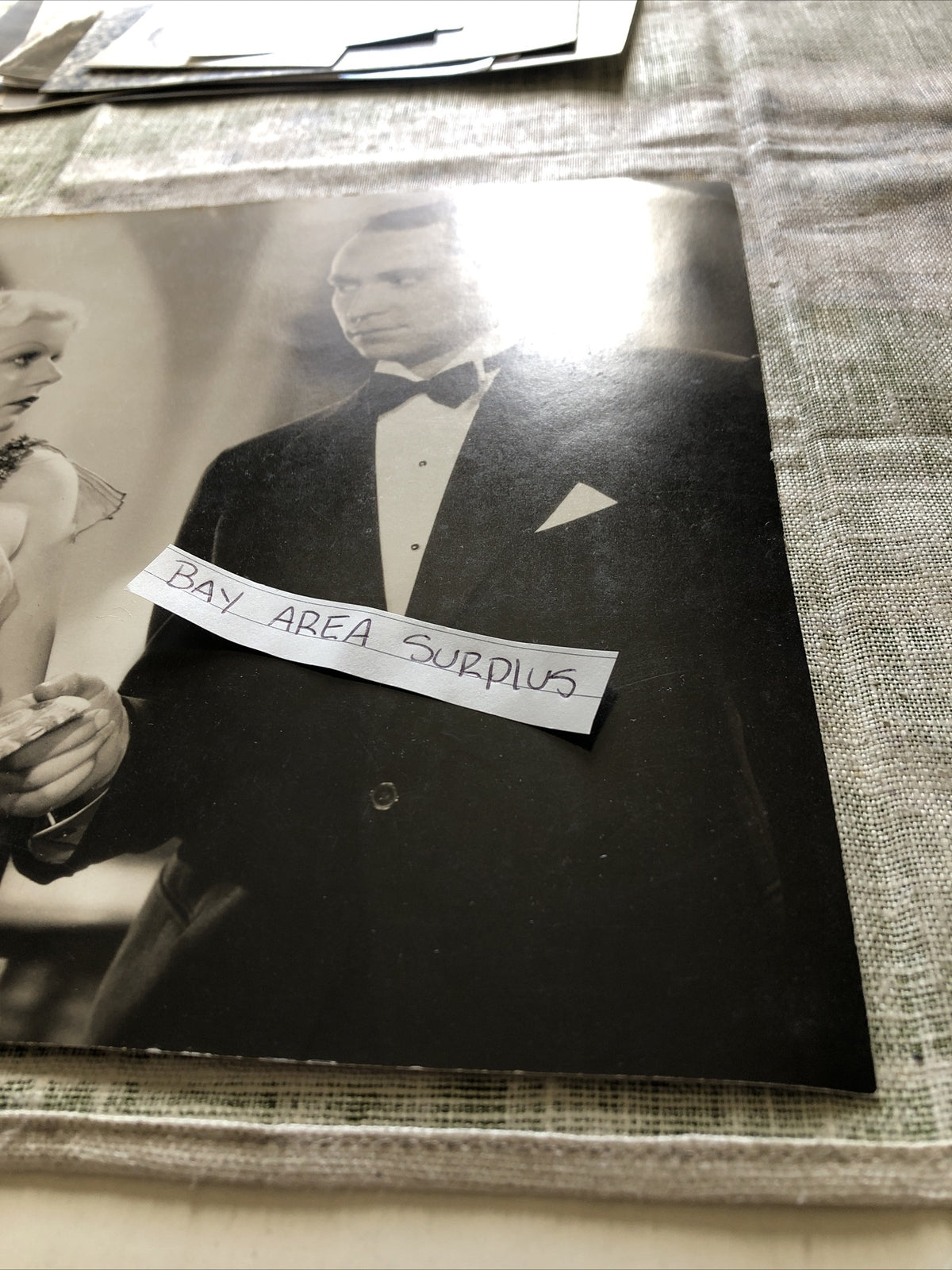 RARE Original Vintage Photo Of JEAN HARLOW & FRANCHOT TONE Unpublished 10”x8.5”1