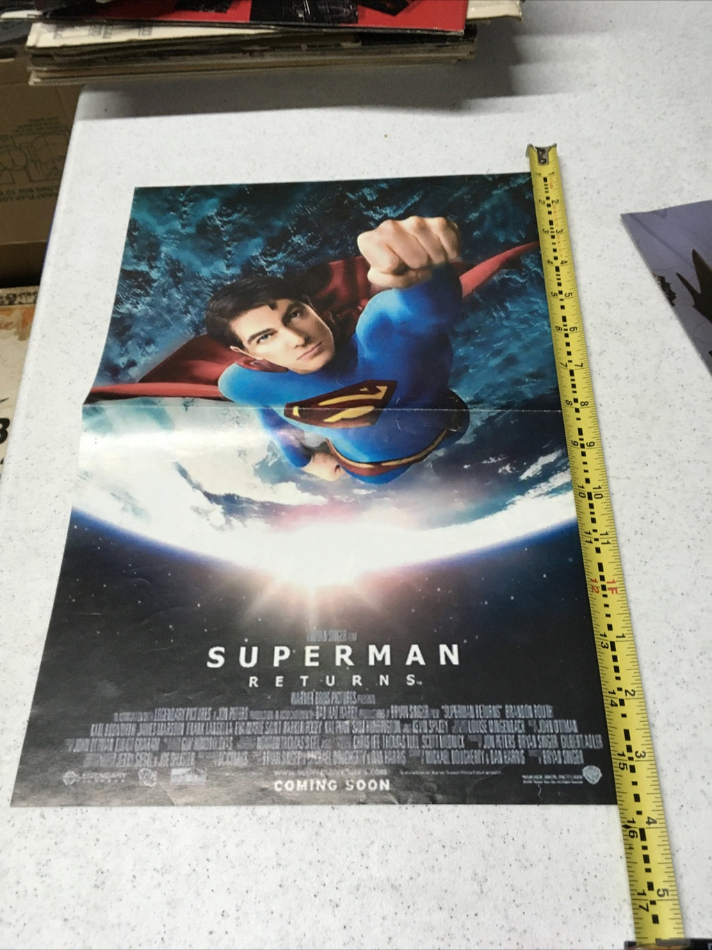 SUPERMAN RETURNS MOVIE POSTER 2 Sided RARE INTL ORIGINAL 15x10.50