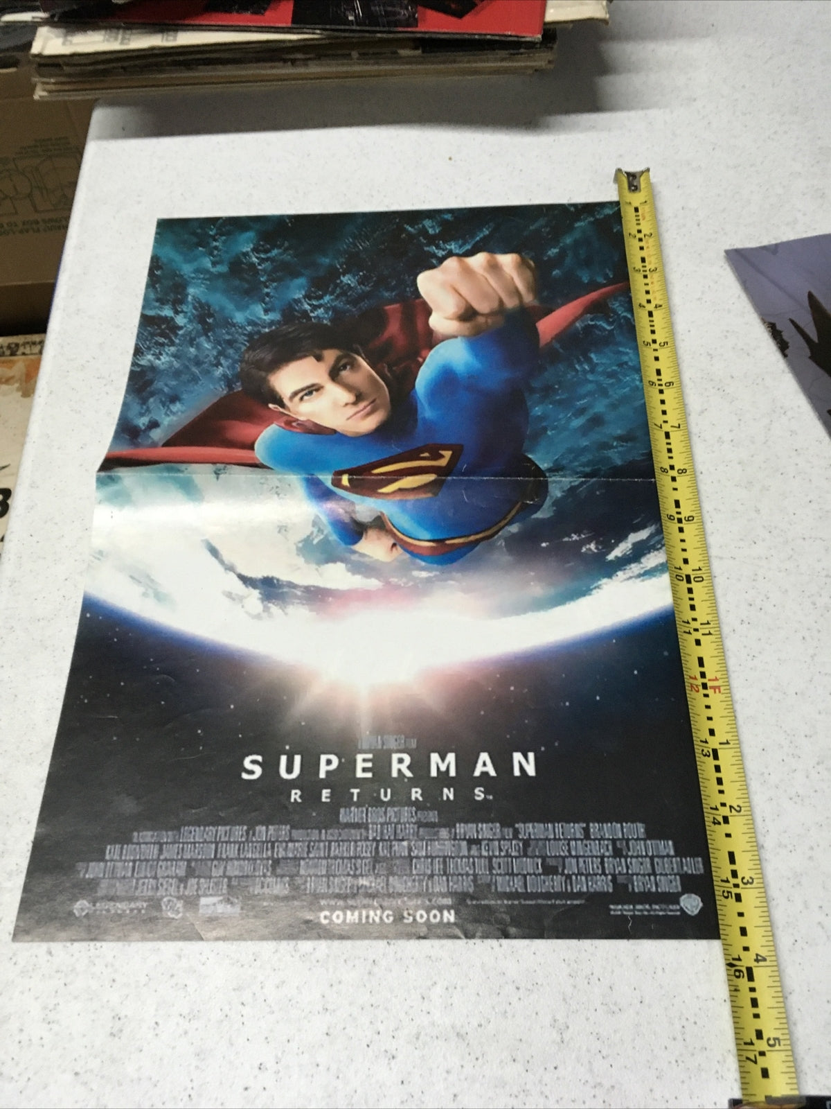 SUPERMAN RETURNS MOVIE POSTER 2 Sided RARE INTL ORIGINAL 15x10.50