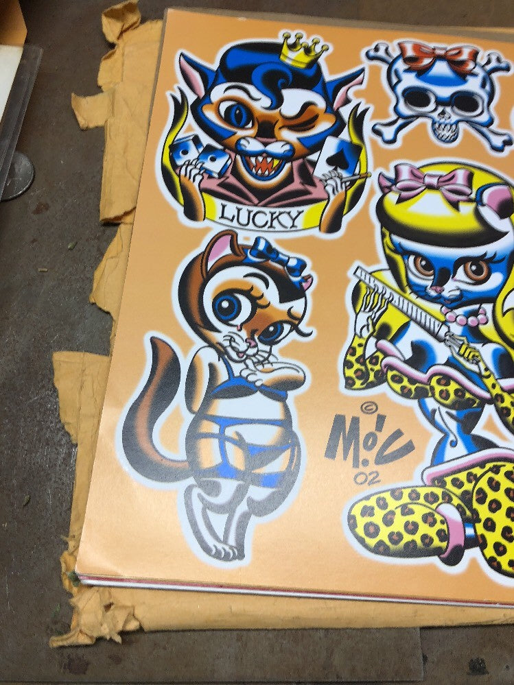 Mitch OConnell “I Bite” Flash Art Sheet No Sticker 2001 Rare!1
