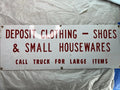 Vintage Porcelain Depot Clothing Shoes Small Housewares Sign 27x 100