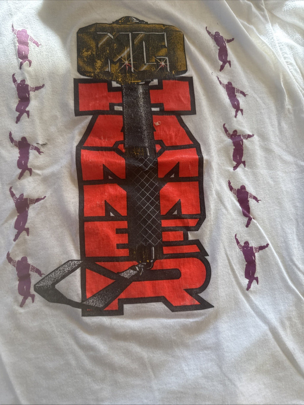 Vintage 80s MC Hammer Too Hot To Touch Tour Concert Rap T-shirt Size L White8