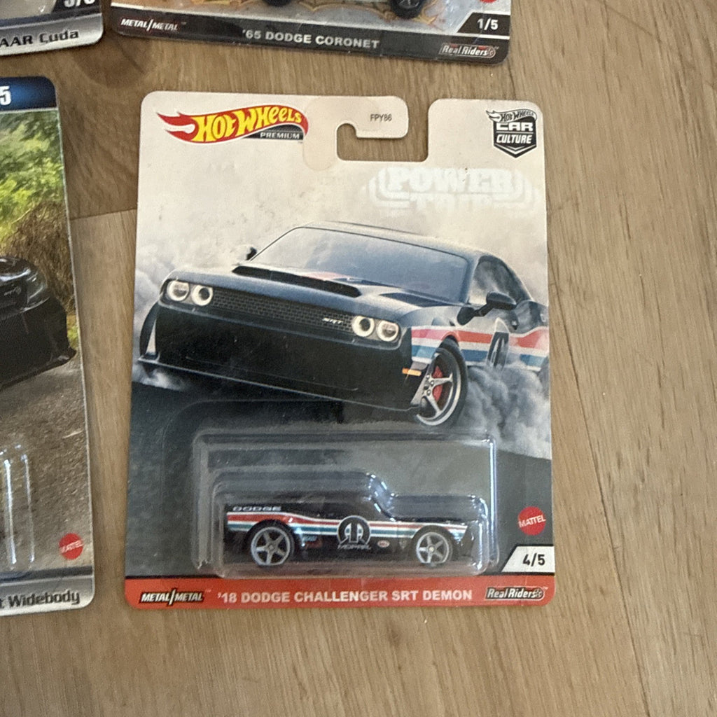 Hot Wheels Premium Lot: Fast & Furious & Car Culture Dodge Plymouth 4pc4