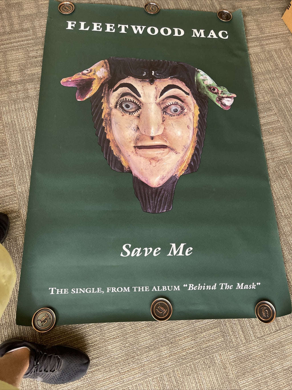 #79 1990 FLEETWOOD MAC Behind The Mask Subway Record Promo POSTER 60”8