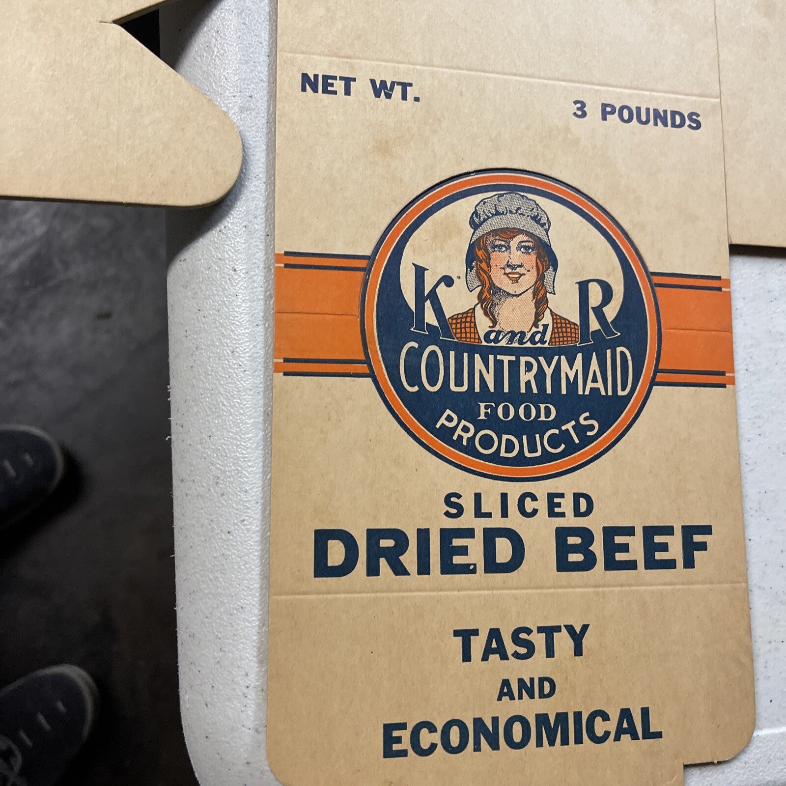 LOT o 5 Vintage 1930s K + R Beef Jerky Display General store Mercantile Grocery2