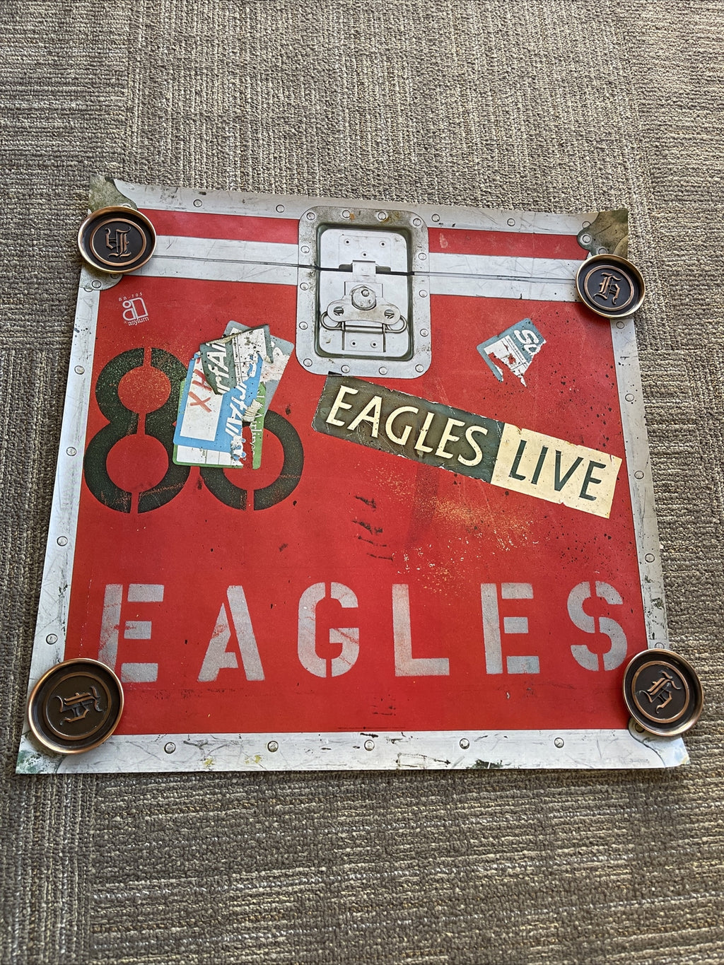 #167 1980 EAGLES Live Record Store Promo Poster 24 X 24”0