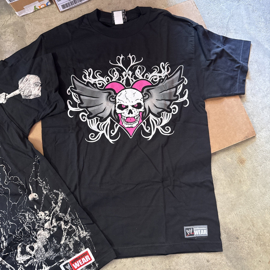 WWE Triple H Shirt Size M 2008 Eversoris Destroyer & Bret Hart Hitman Skull 20083