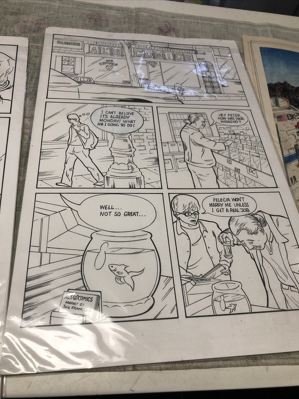 Al’s Comics Posters Lot Of 2 Black & White 17”x11”3