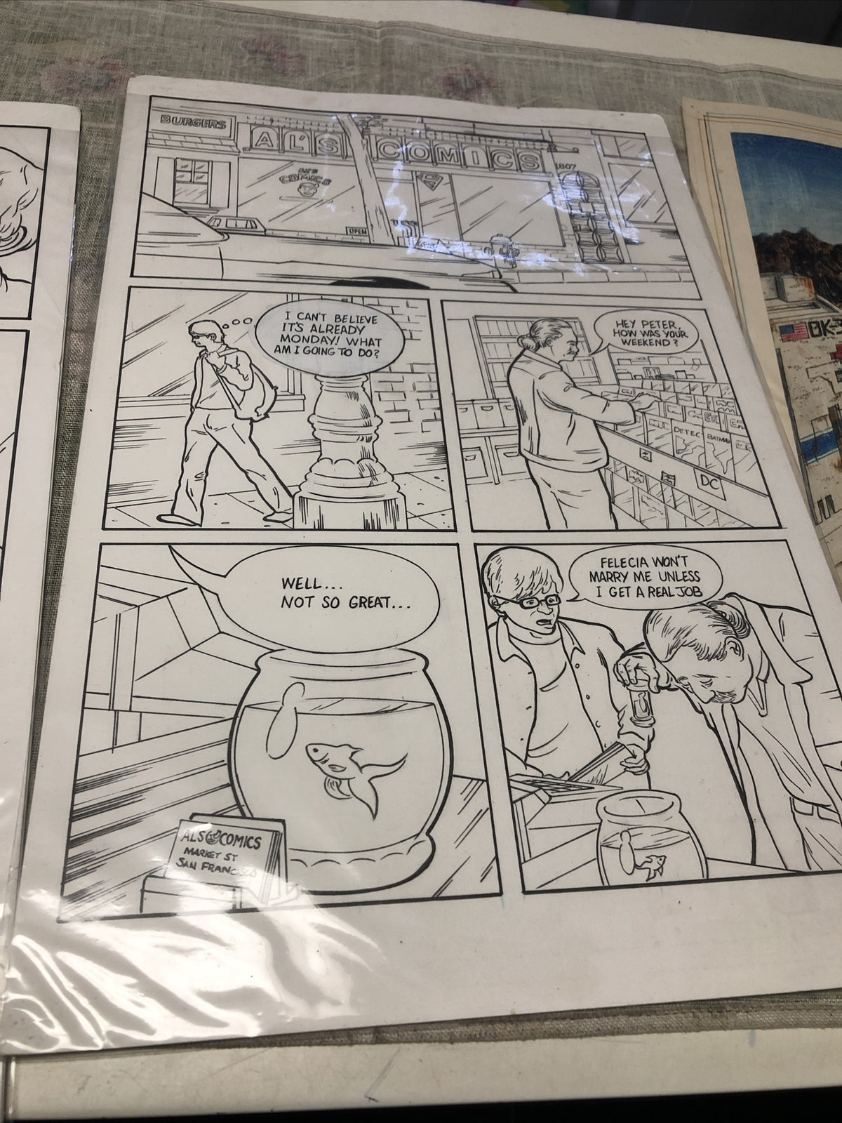 Al’s Comics Posters Lot Of 2 Black & White 17”x11”3