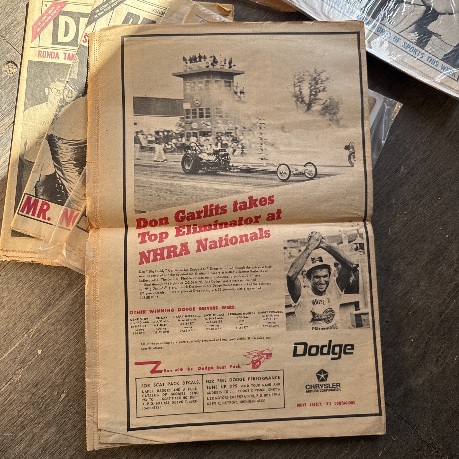Vintage Drag News Magazine 1967 Volume 13 Drag Racing NHRA Don Garlits Lot4
