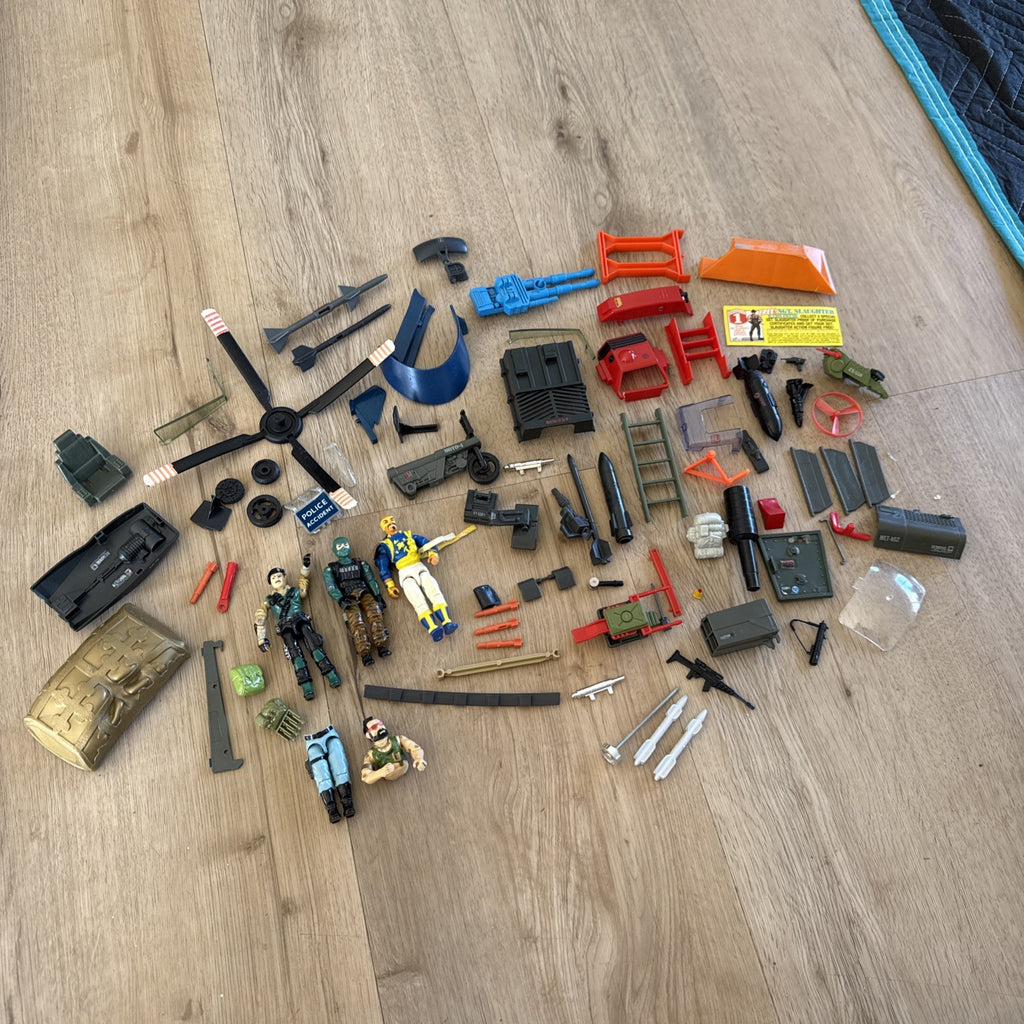 Vintage G.I. Joe ARAH Parts Lot -figure Parts  Ninja Force, Beach Head, DialTone4