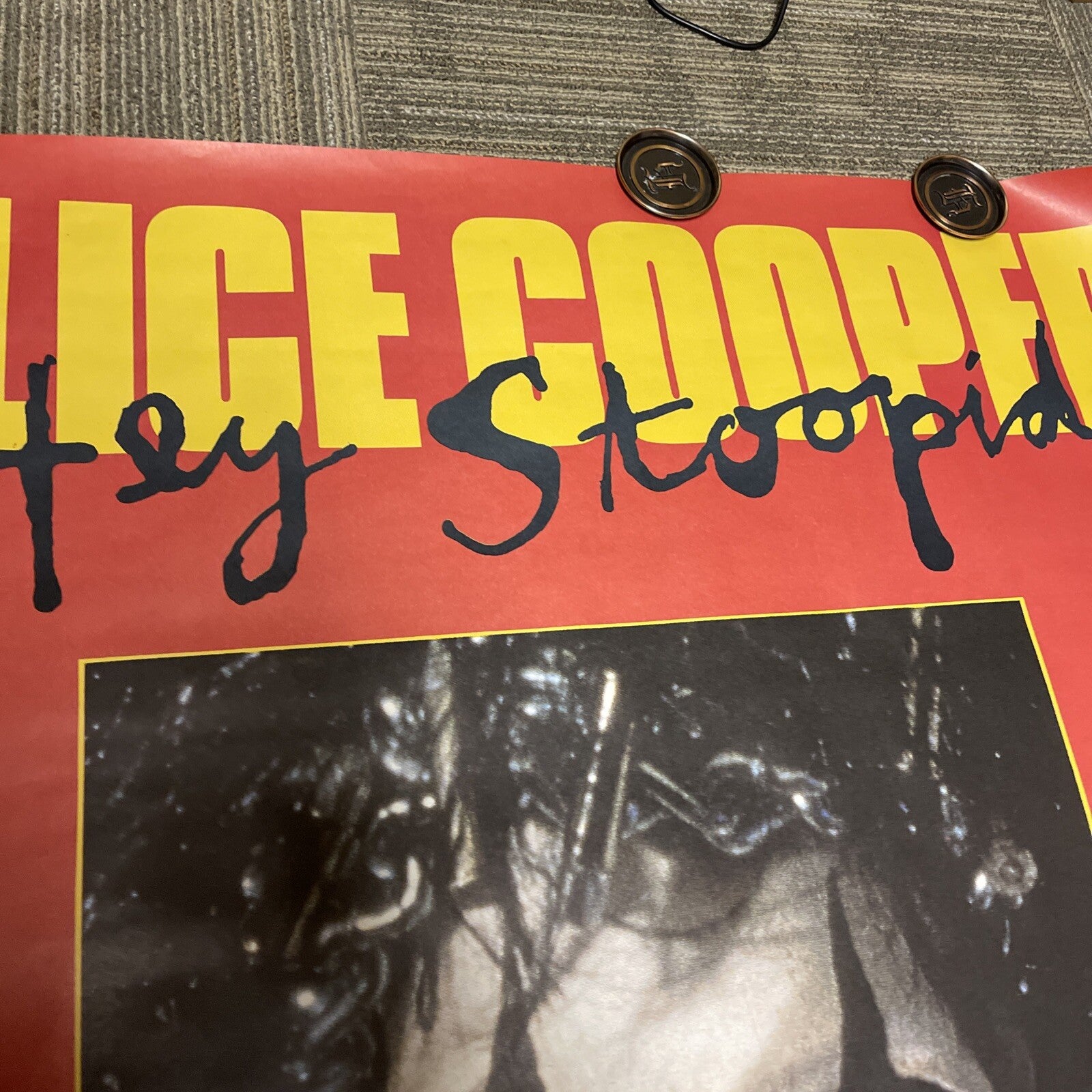 #198 1991 ALICE COOPER Hey Stupid Subway Record Store Promo POSTER 40x60”6