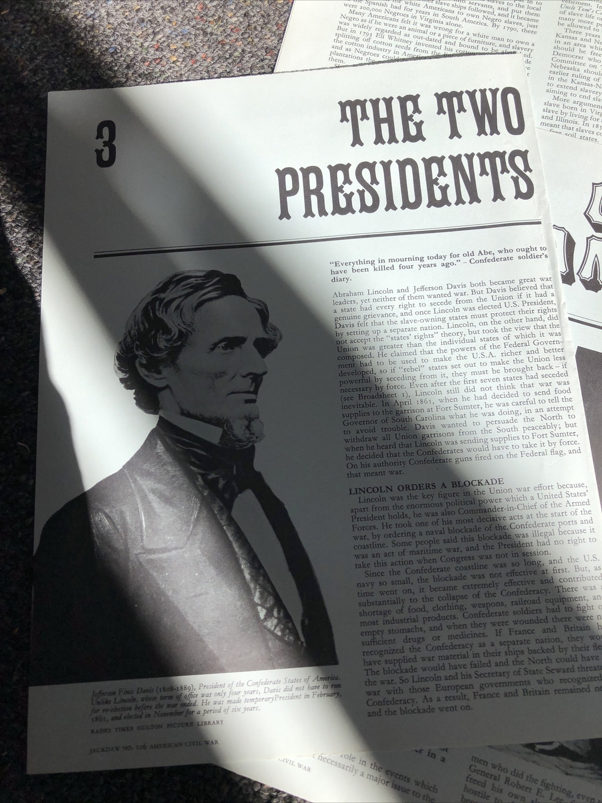 The Civil War Jackdaw No. 106 Complied By David Johnson1