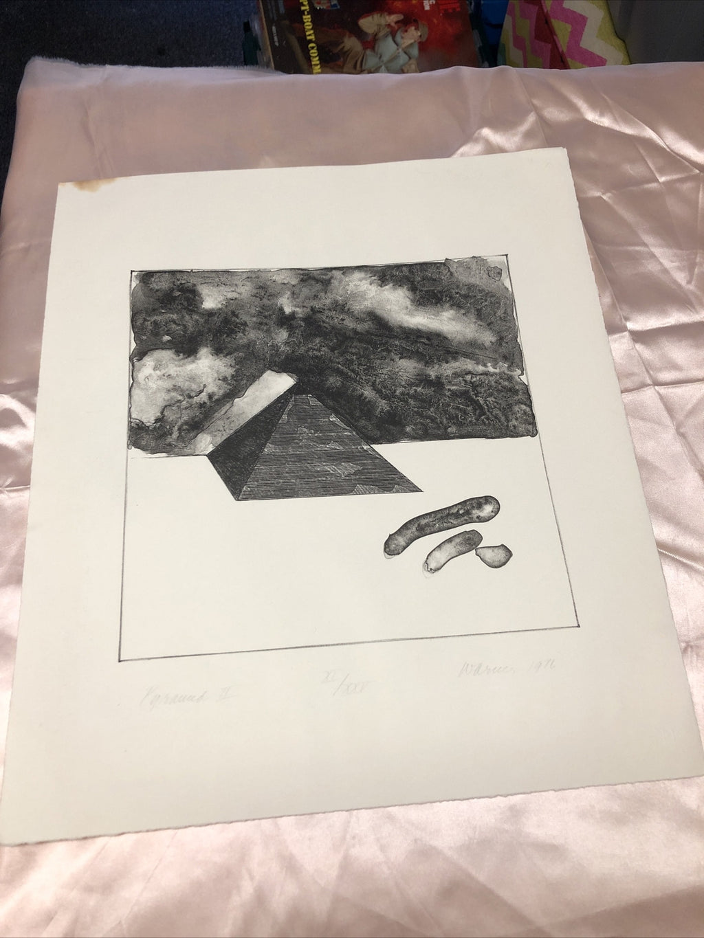 Vintage 1976 “Pyramid II” XI/XXV Signed Warner 15”x13”0