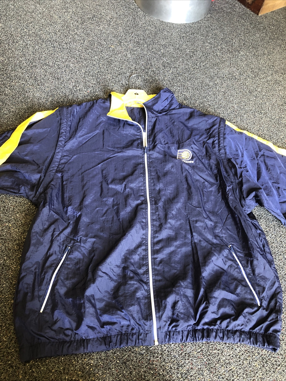 Vintage 90s NOS NBA Windbreaker Indiana Pacers Jacket Mens XL Full Zip0