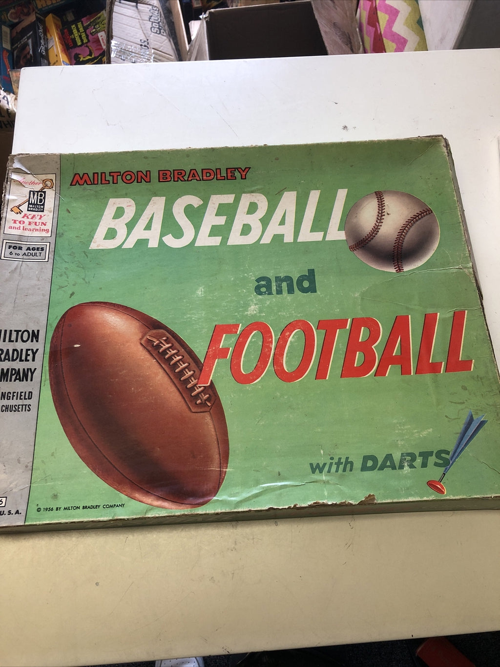 RARE Milton Bradley 1956 Baseball and Football with darts0