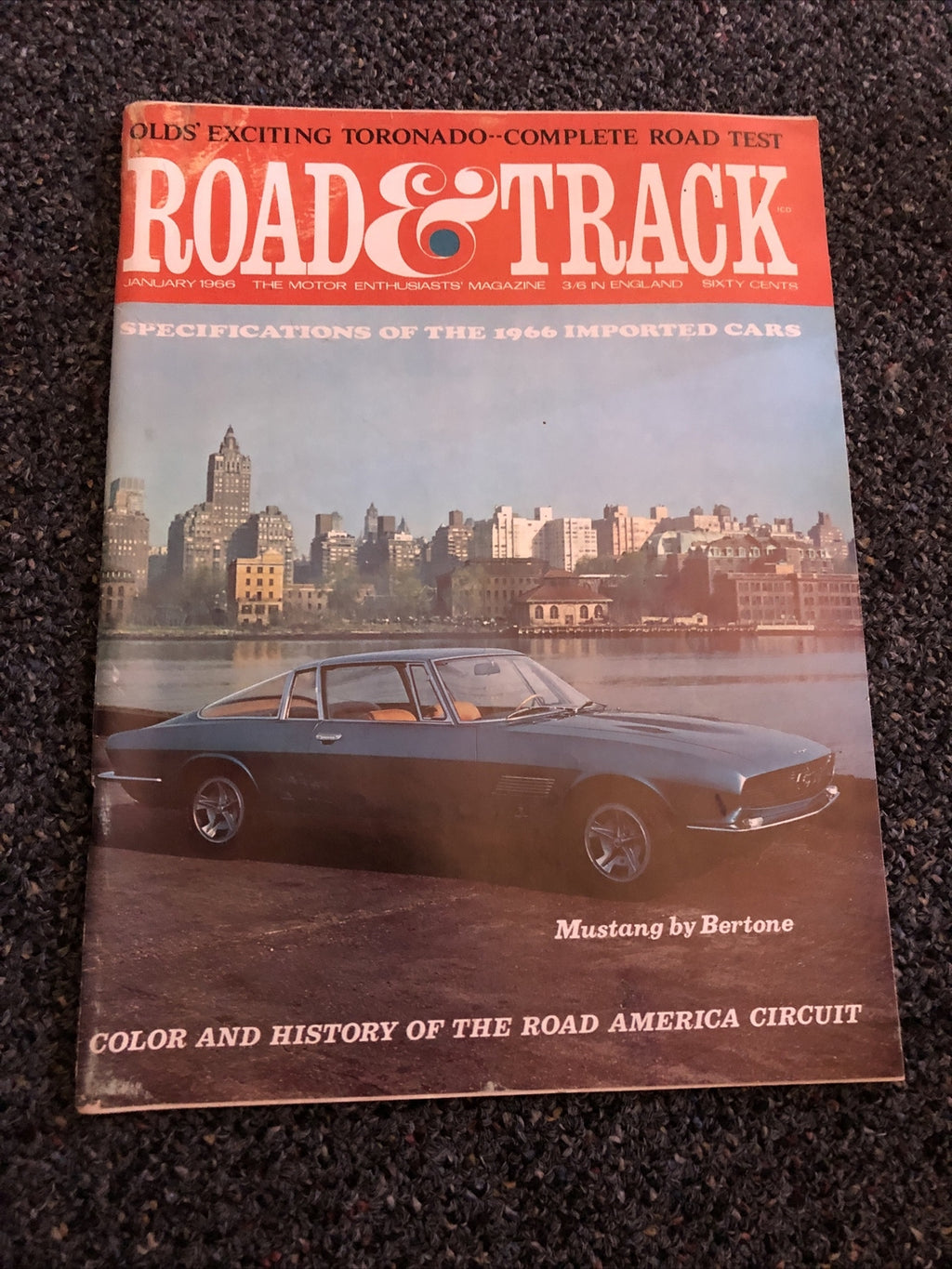 ROAD & TRACK 1966 JAN - BERTONE MUSTANG, TORONADO0