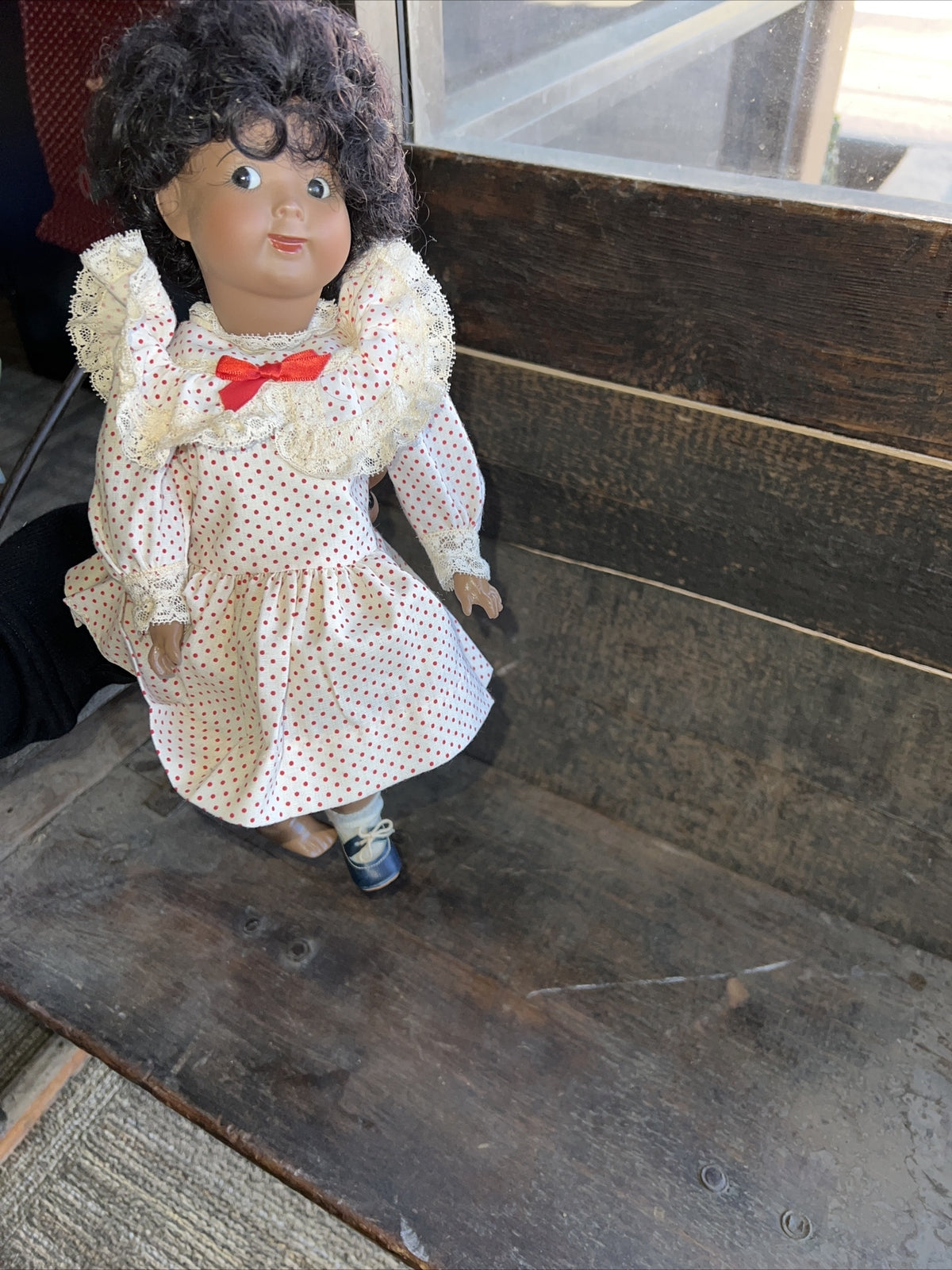 Vintage German 13” Kestner Repro 165 GOOGLIE EYES Cute Doll9