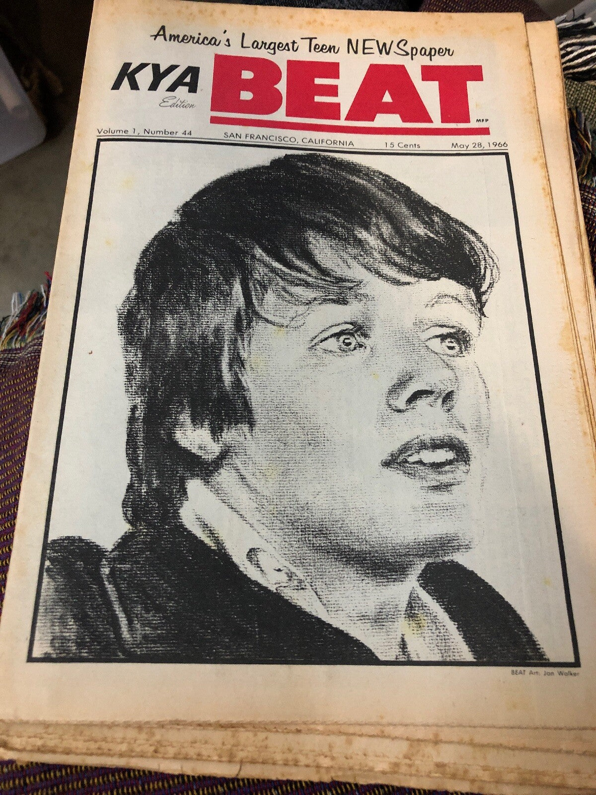 KYA BEAT Vol 1 #44 Herman Set For Us Tour, Beau Brummels sue 1966 TEEN NEWSpaper0