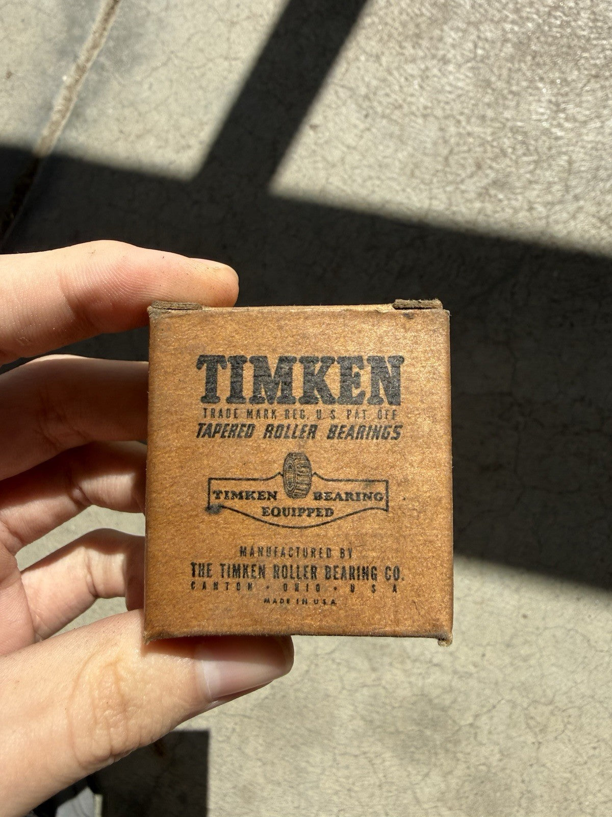 Vintage Timken Tapered Roller Bearing C-24 NOS Automobilia Kraft Box USA0