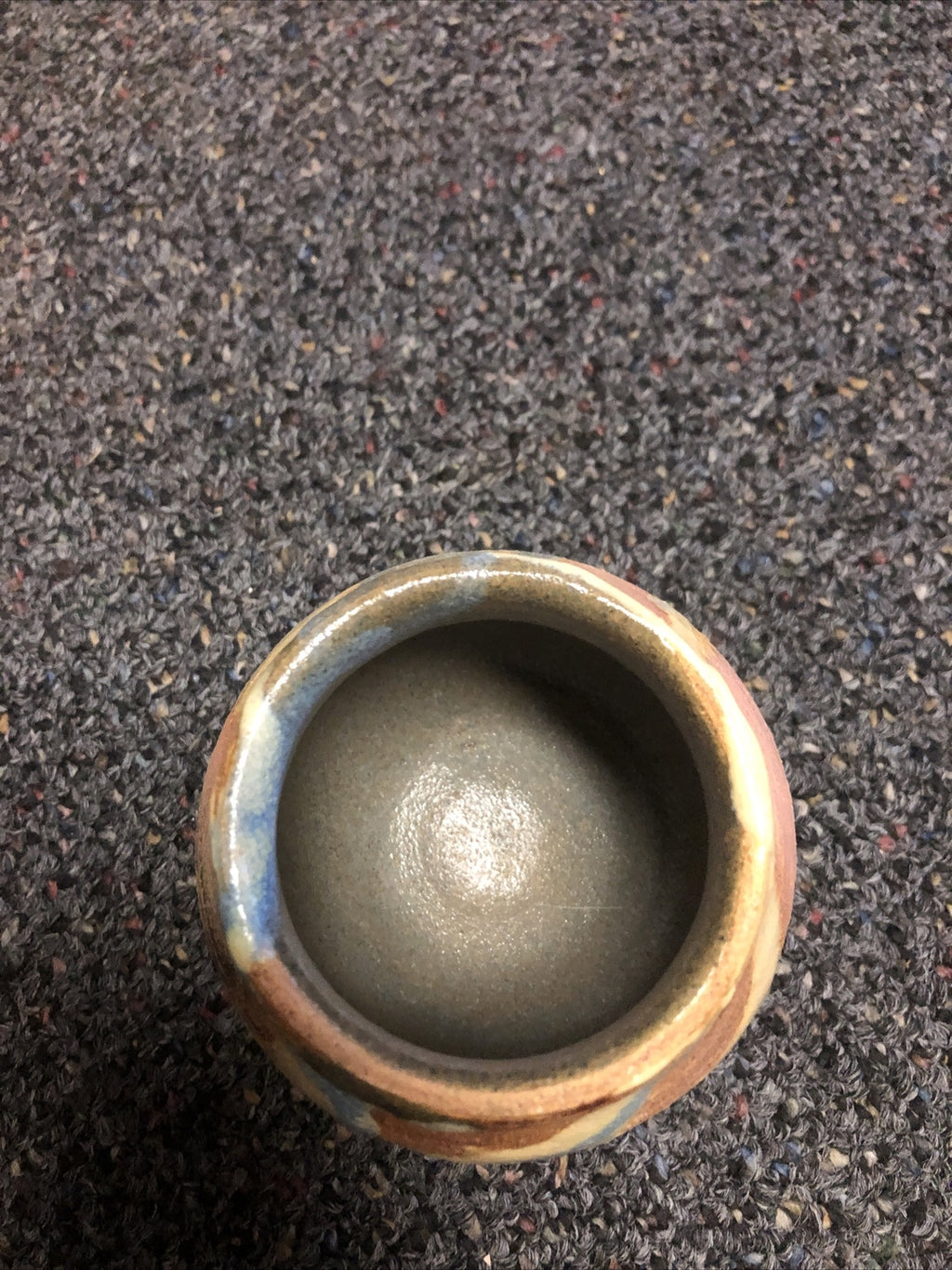 Vintage Mini Pottery Flower Pot Vase Made In Poland 3”x3”1