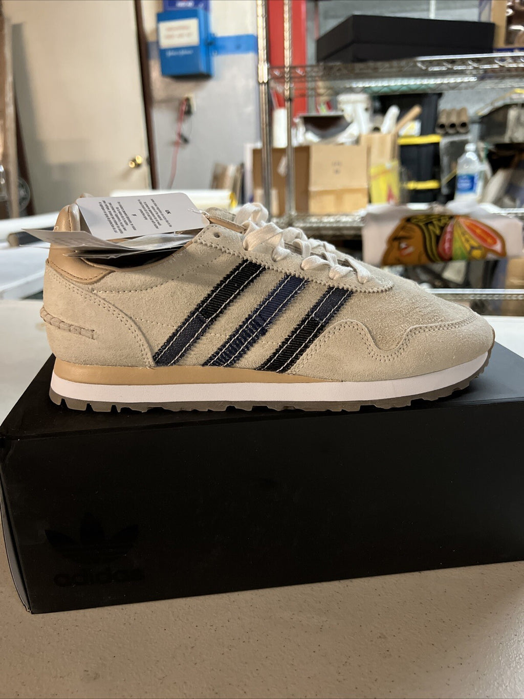 NEW Adidas Consortium Haven x END x Bodega Sneakers Tan/Navy BY2103 Mens 6.53
