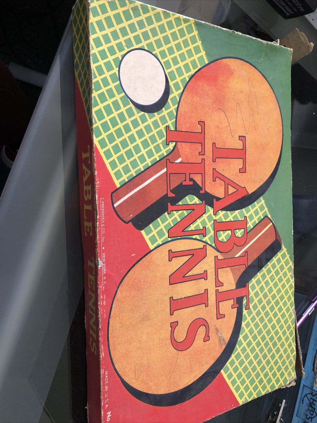 Vintage J. Pressman Table Tennis Box Is Damaged0