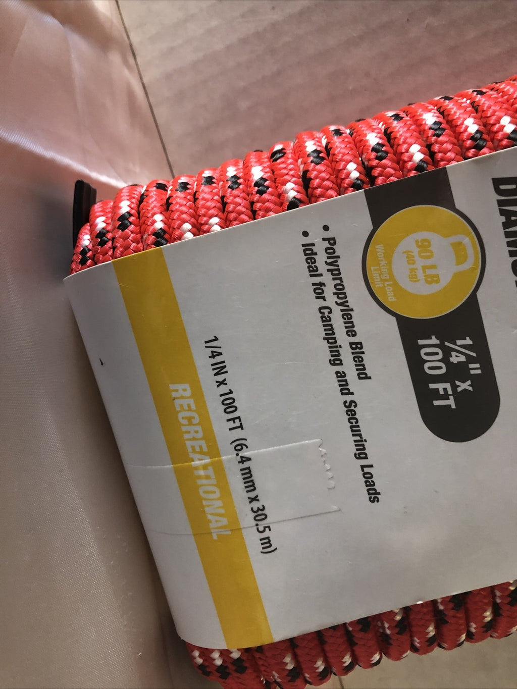 Hyper Tough Diamond Braided Rope 100FT Brand New1