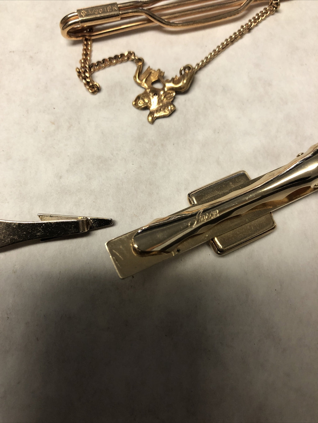 Vintage Lot Of 4 Tie Pin Tietacks SWANK ANSON6