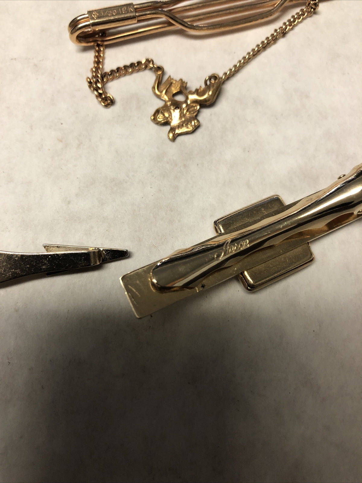 Vintage Lot Of 4 Tie Pin Tietacks SWANK ANSON6