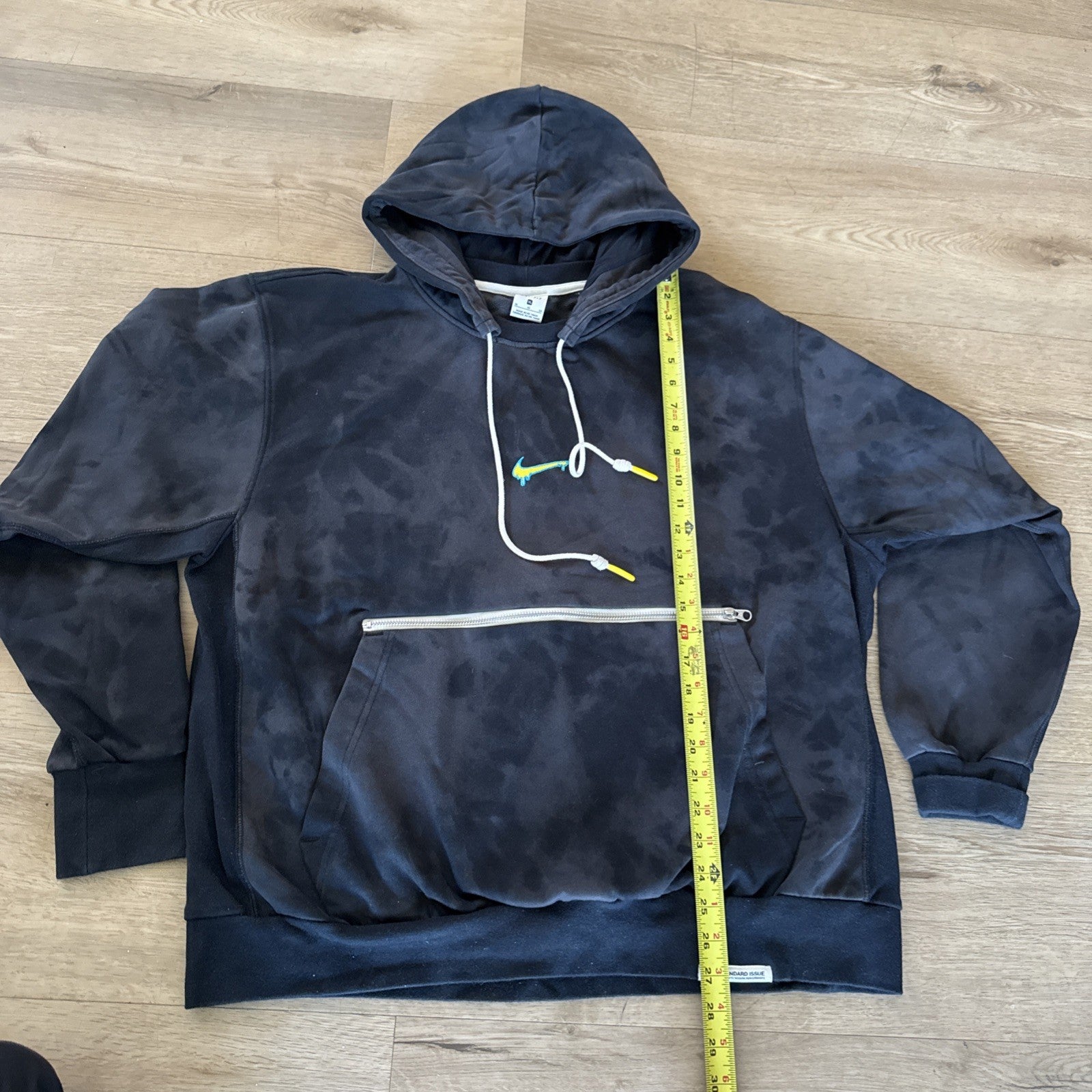 Nike Peace Love Basketball Hoodie Men's Large Black Tie Dye Drawstring Pullover3