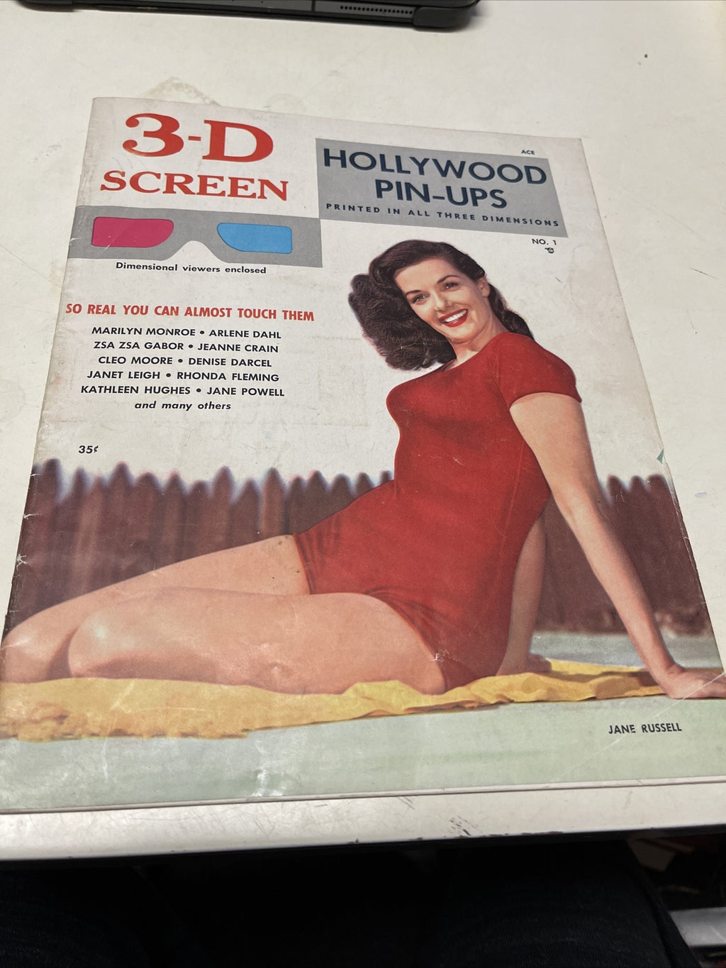 3-D SCREEN: HOLLYWOOD PIN-UPS, Rare, Vintage Magazine, 1953, MARILYN MONROE0