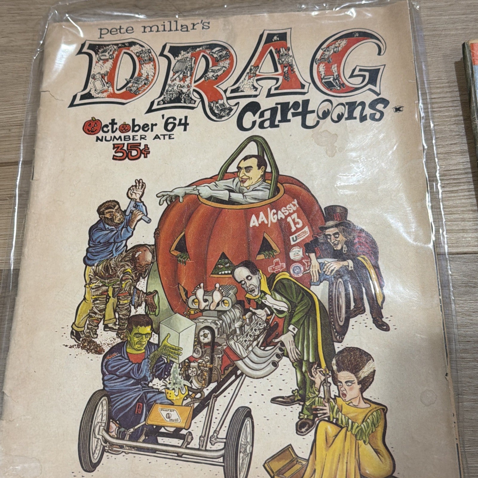 LOT of 3 Different Pete Millar's DRAG CARtoons Magazine Comics 1960s #8 #28 19721