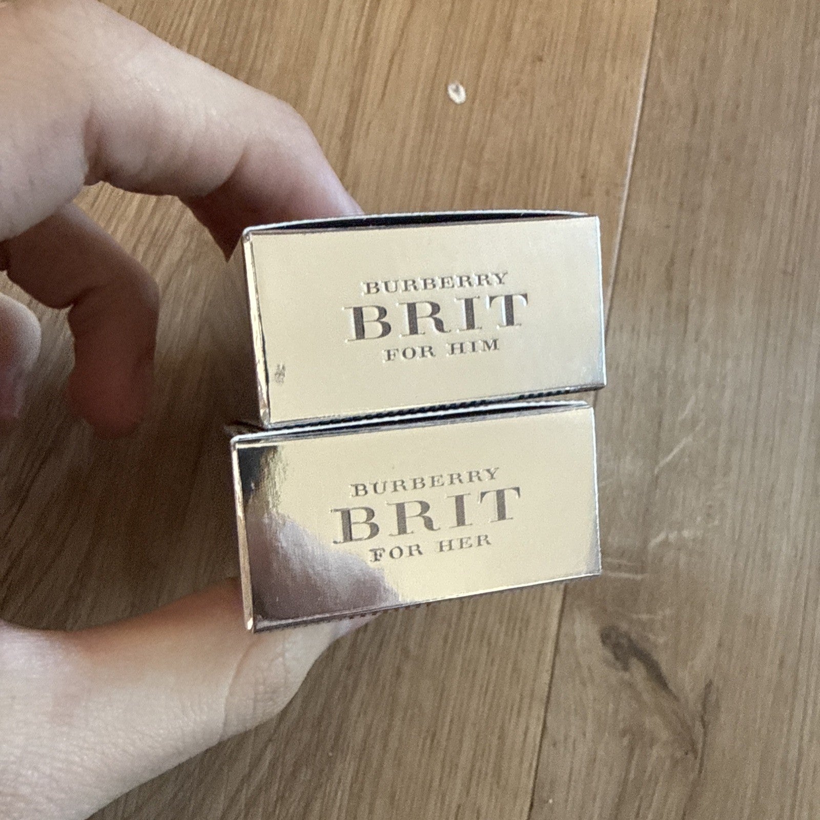 Burberry Brit Fragrance Sample Set - For Her EDP & For Him EDT 5ml Travel Vials5