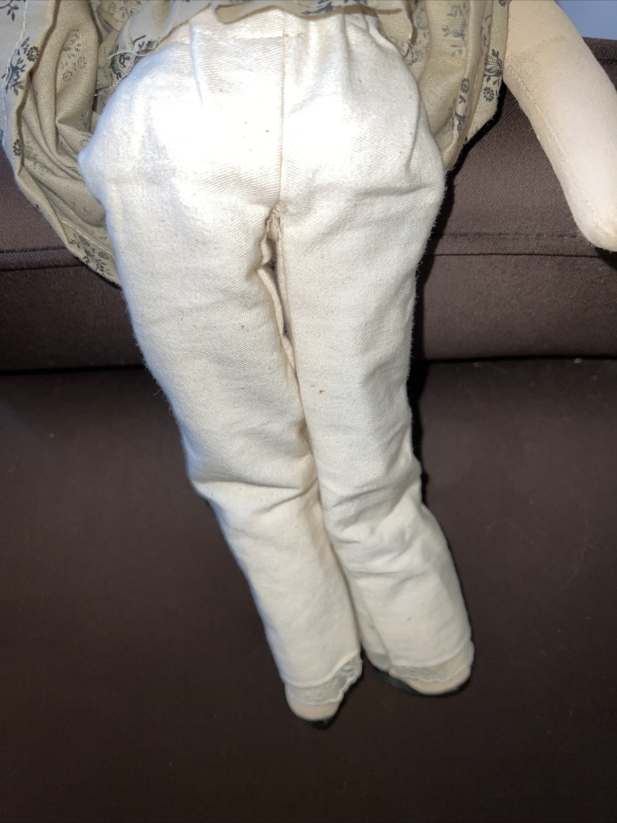 19” Vintage Painted Hand Made Cloth Doll3