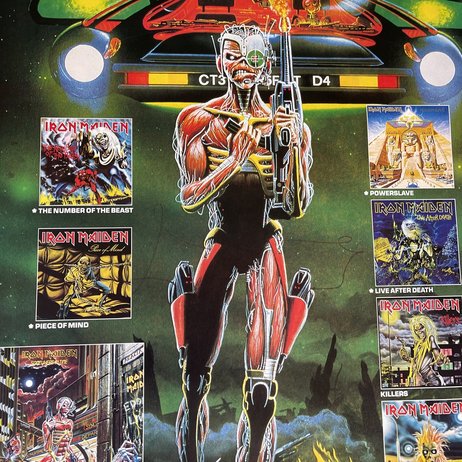 RARE 1986 IRON MAIDEN Somewhere On TOUR Promo POSTER HEAVY METAL #40 48”3