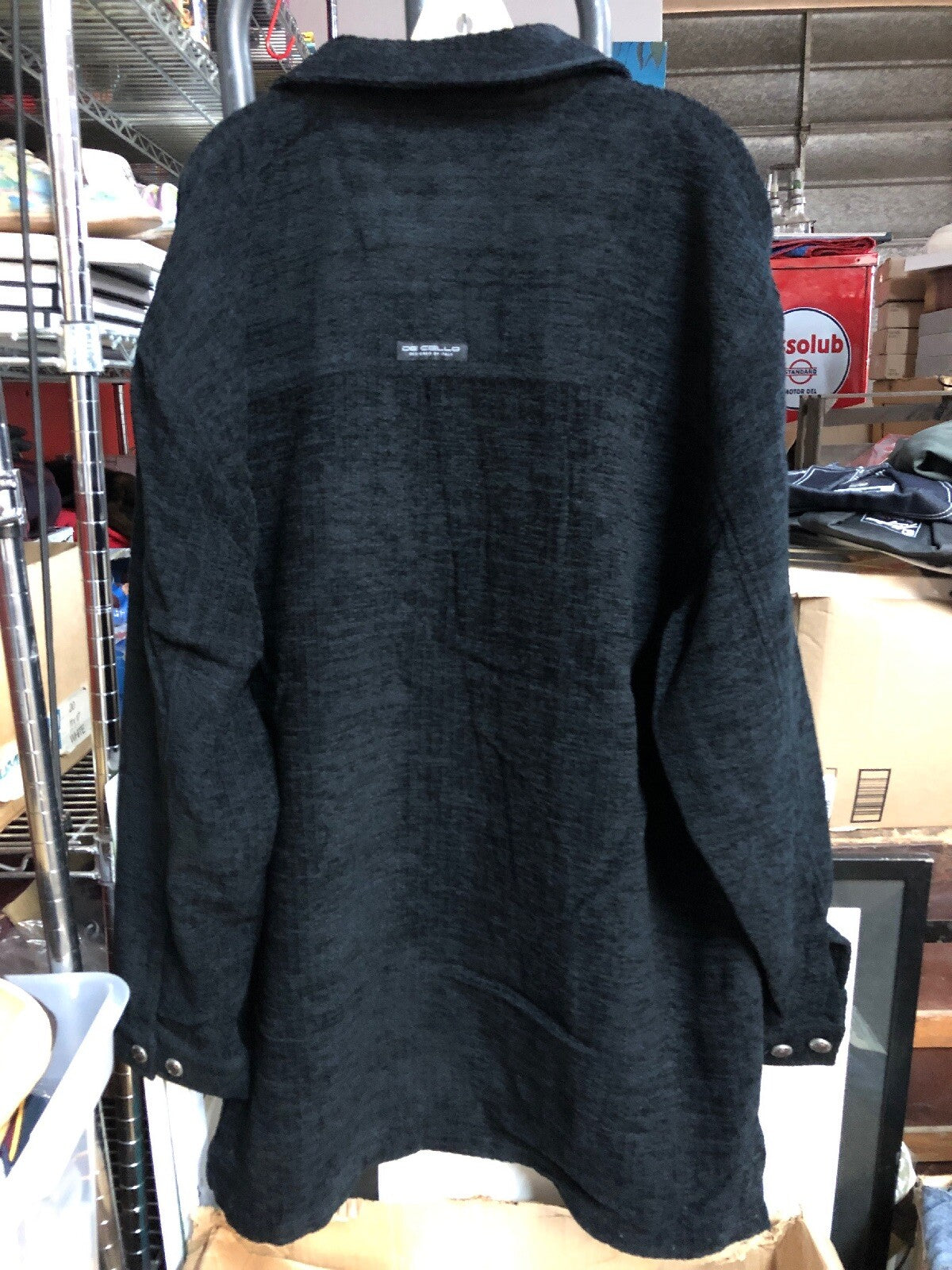 Italy De Cello Jacket And Suitpants Set Black 90s 2XL3
